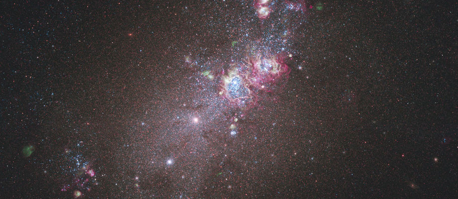 NGC 4214, dvergvetrarbraut, Hubblessjónaukinn, myndun stjarna