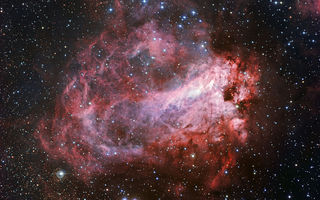 Stjörnumyndunarsvæðið Messier 17. Mynd: ESO