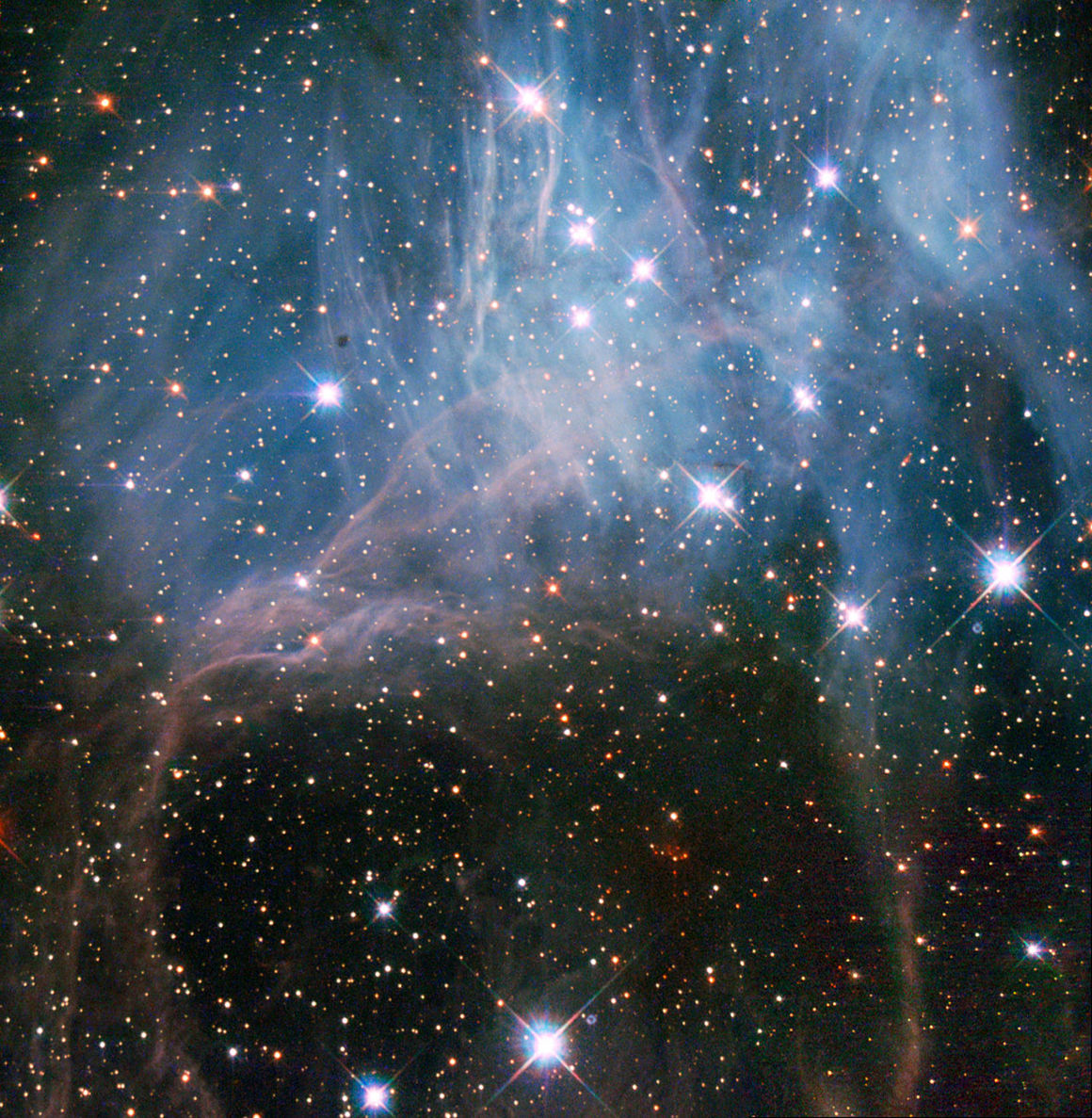 NGC 2040, LH 88, Stjörnuþyrping, gasþoka, sverðfiskurinn, stóra magellanskýið