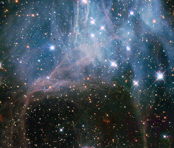 NGC 2040, LH 88, Stjörnuþyrping, gasþoka, sverðfiskurinn, stóra magellanskýið