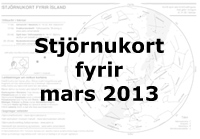 Stjörnukort fyrir Ísland