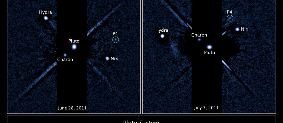 Plútó, fylgitungl, Nix, Hýdra, Karon, P4