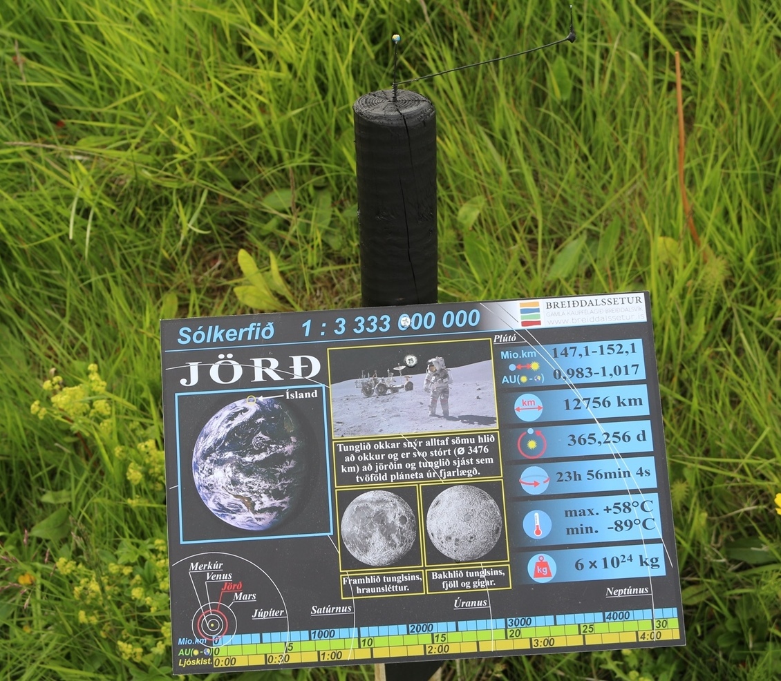 4-Earth2.0 Líkan af Jörðinni á plánetustíg á Breiðdalsvík