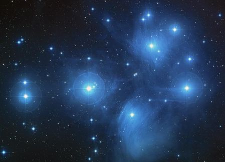 M45, Sjöstirnið, pleiades, systurnar sjö