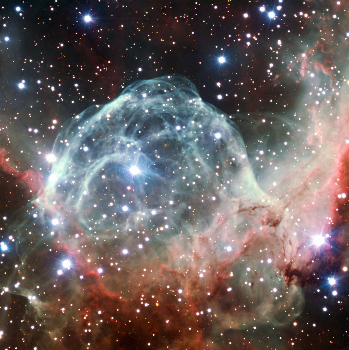 Þórshjálmsþokan, Thor's Helmet Nebula, stjörnumyndunarsvæði, geimþoka, NGC 2359