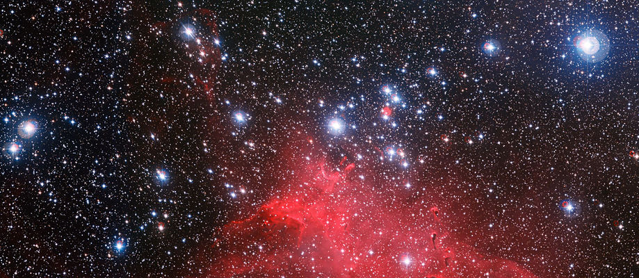 Stjörnuþyrpingin NGC 3572 og nágrenni hennar