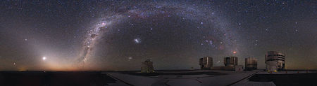 Paranal, almyrkvi á tungli, Vetrarbrautin, Sverðbjarmi