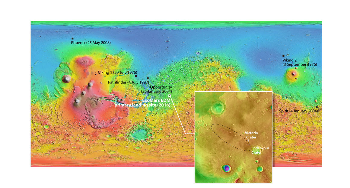 Lendingarstaður Schiaparelli á Mars