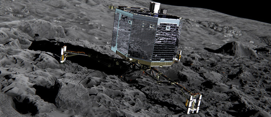 Philae, lendingarfar Rosetta geimfarsins. Mynd: ESA/ATG medialab