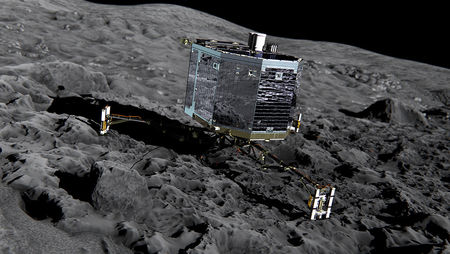 Philae, lendingarfar Rosetta geimfarsins. Mynd: ESA/ATG medialab