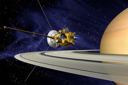 Cassini geimfarið. Mynd: NASA