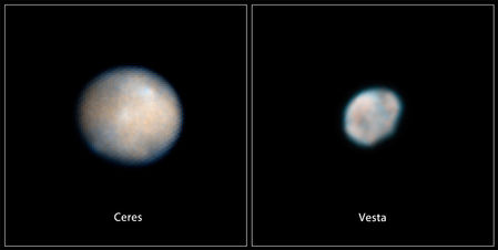 Dawn, Ceres, Vesta, Hubblessjónaukinn