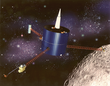 Lunar Prospector geimfar NASA. Mynd: NASA