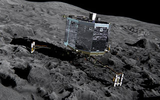 Philae, lendingarfar Rosetta geimfarsins. Mynd: ESA/ATG medialab