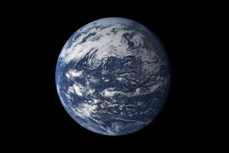 Vatnaveröldin Jörð. Mynd: NASA/Terra-MODIS