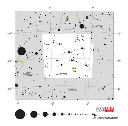 stjörnukort, stjörnumerki, Hérinn