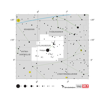 stjörnukort, stjörnumerki, Litlihundur