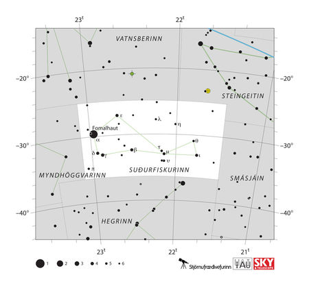 stjörnukort, stjörnumerki, Suðurfiskurinn