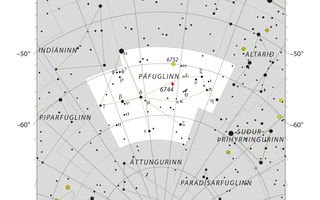 NGC 6744, þyrilþoka, þyrilvetrarbraut, Páfuglinn