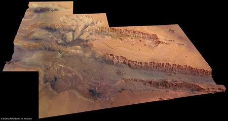 Mars, Valles Marineris, Marinergljúfrin, Mars Express