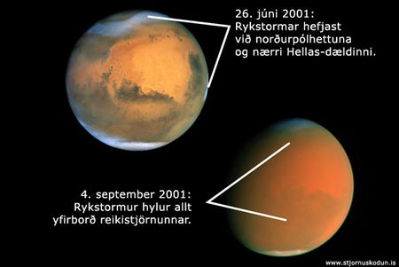 Mars, rykstormur