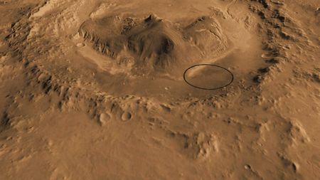 Gale gígurinn á Mars og lendingarsvæði Curiosity