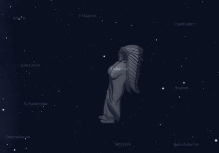 stjörnumerki, stjörnuhiminn, Indíáninn