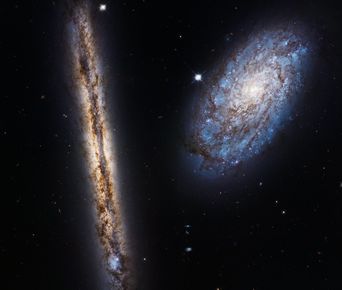 NGC 4302 og NGC 4298 í Bereníkuhaddi