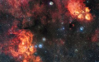 NGC 6334 og NGC 6357 í Sporðdrekanum