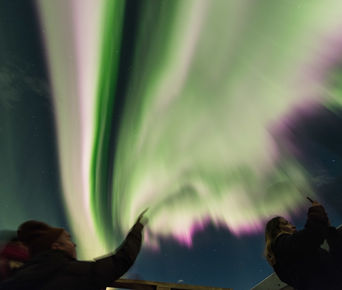 Norðurljós yfir Hótel Rangá