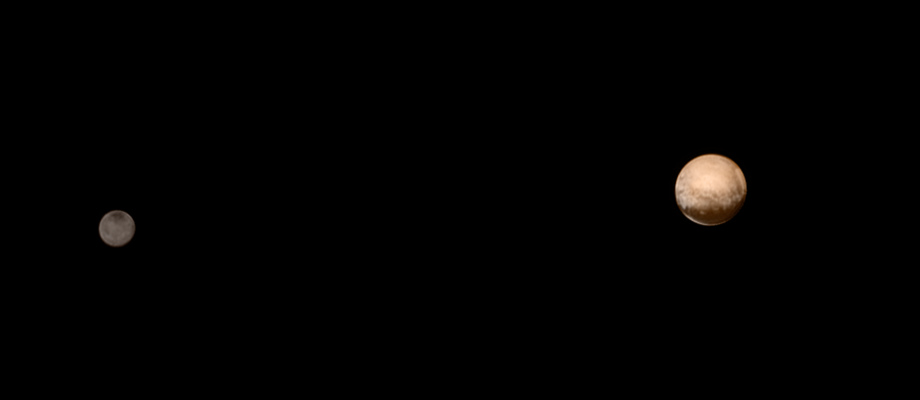 Plútó og Karon í lit