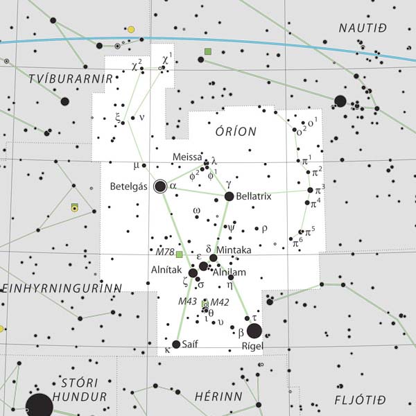 stjörnumerkin, Óríon, stjörnumerki