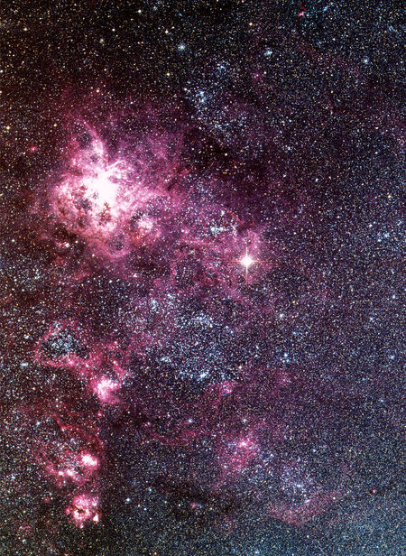 Sprengistjarnan 1987A í Stóra Magellansskýinui. Mymd: ESO