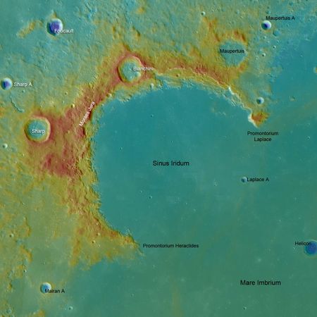 Sinus Iridum, Regnbogaflói, Chang'e 3, tunglið