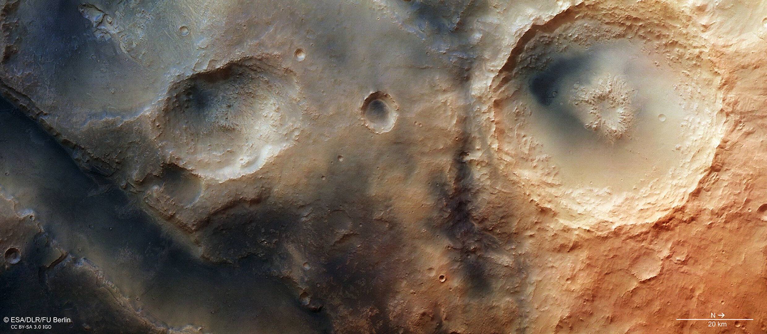 Mars-Nili_Fossae_pillars-esa