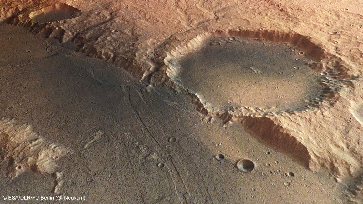 HesperiaPlanum_3d2 Amenthes Planum, Hesperia Planum, Mars, Mars Express.